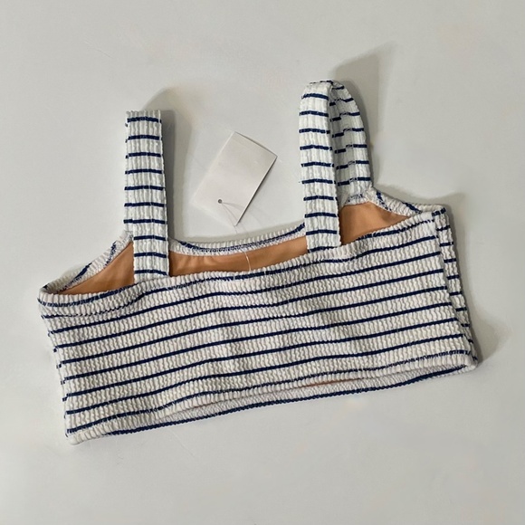 NWT!! Girl’s J. CREW Crewcuts Smocked Bikini Swim Top Swimsuit Striped Size 10 - Picture 5 of 11